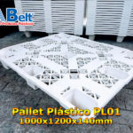 Pallet Plástico PL01 1000x1200x140mm cor branca