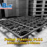 Pallet Plástico PL01 1000x1200x140mm cor preta