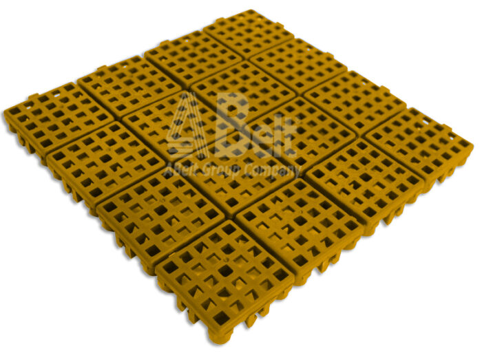 Piso flexível modular 24x24cm cor dourado marca ABelt® modelo plastpiso.