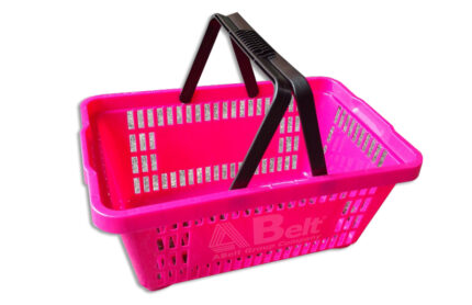 A cesta plástica modelo CP16 na cor rosa ABelt produtos plásticos é resistente e versátil,