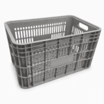 Caixa plástica agrícola cinza 50 litros 30 kg tamanho 36,5x55x31cm modelo AB-47L - Imagem 2