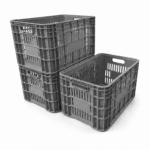 Caixa plástica agrícola cinza 50 litros 30 kg tamanho 36,5x55x31cm modelo AB-47L - Imagem 3