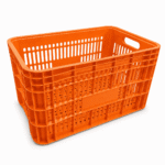 Caixa plástica agrícola laranja 50 litros 30 kg tamanho 36,5x55x31cm modelo AB-47L - Imagem 2