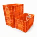 Caixa plástica agrícola laranja 50 litros 30 kg tamanho 36,5x55x31cm modelo AB-47L - Imagem 3