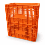 Caixa plástica agrícola laranja 50 litros 30 kg tamanho 36,5x55x31cm modelo AB-47L - Imagem 4