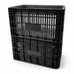 Caixa plástica agrícola preta 50 litros 30 kg tamanho 36,5x55x31cm modelo AB-47L - Imagem 4