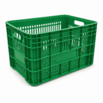 Caixa plástica agrícola verde 50 litros 30 kg tamanho 36,5x55x31cm modelo AB-47L - Imagem 2