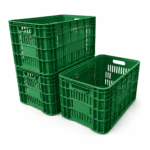 Caixa plástica agrícola verde 50 litros 30 kg tamanho 36,5x55x31cm modelo AB-47L - Imagem 3
