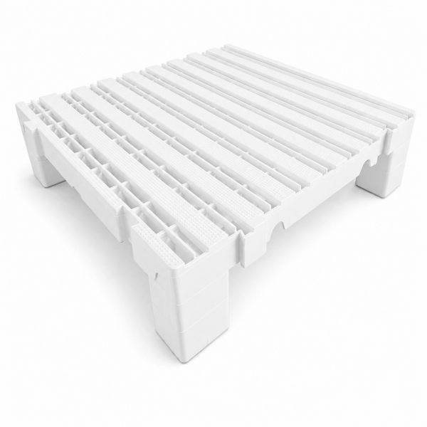 Estrado plástico 40x40x13,5cm branco