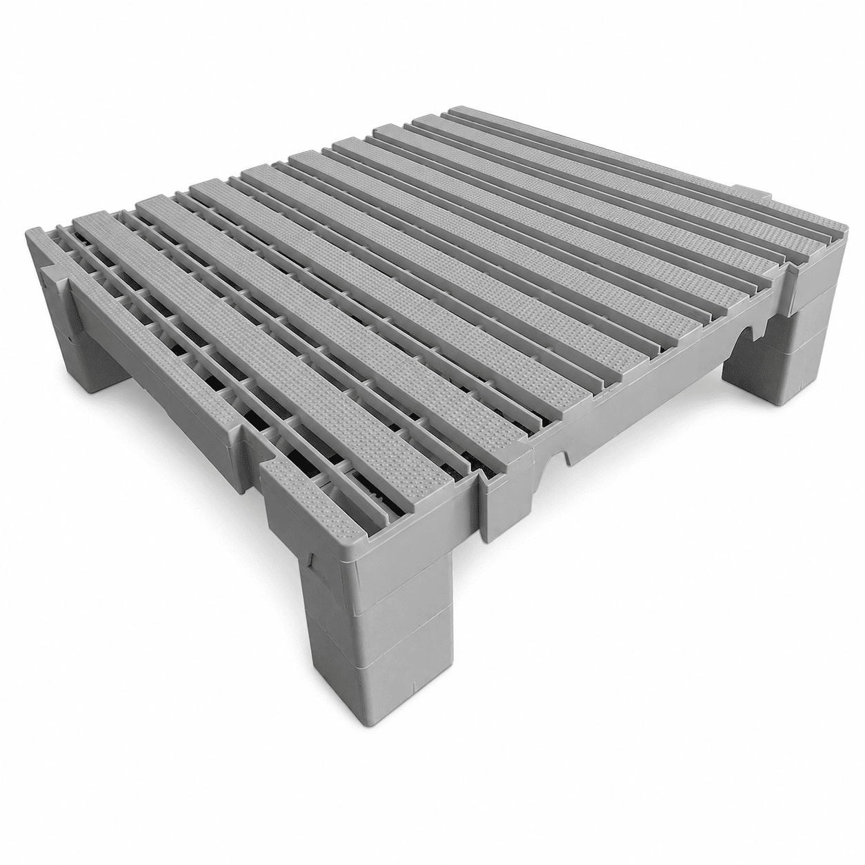 estrado-plástico-50x50x13,5cm-cinza Estrado plástico 50x50x13,5cm cinza - Imagem 1