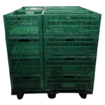 Kit com 12 Unidades da caixa plástica dobrável 60x40x24cm ABelt CD-240 45L / 25kg preta - Imagem 11