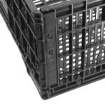 Kit com 12 Unidades da caixa plástica dobrável 60x40x24cm ABelt CD-240 45L / 25kg preta - Imagem 15