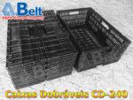 Kit com 12 Unidades da caixa plástica dobrável 60x40x24cm ABelt CD-240 45L / 25kg preta - Imagem 21
