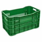 Caixa plástica empilhável c/ ombreira AB-46L verde