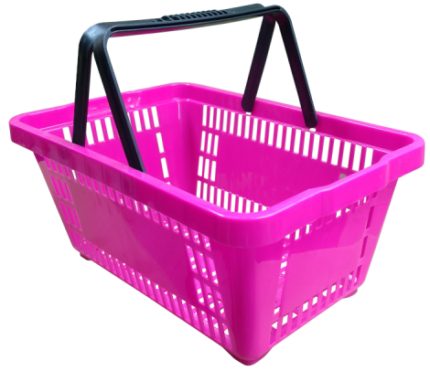 Cesta plástica de compras supermercado, farmacia, CP 16L Rosa Pink marca ABelt