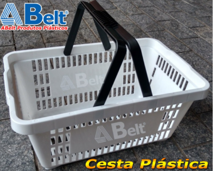 Cesta plástica de compras CP 16L Branca marca ABelt