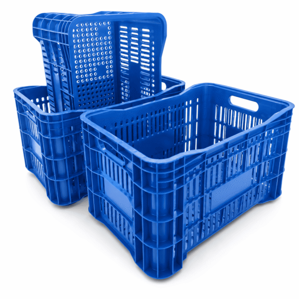 Kit 3 caixas plásticas AB-46L azul