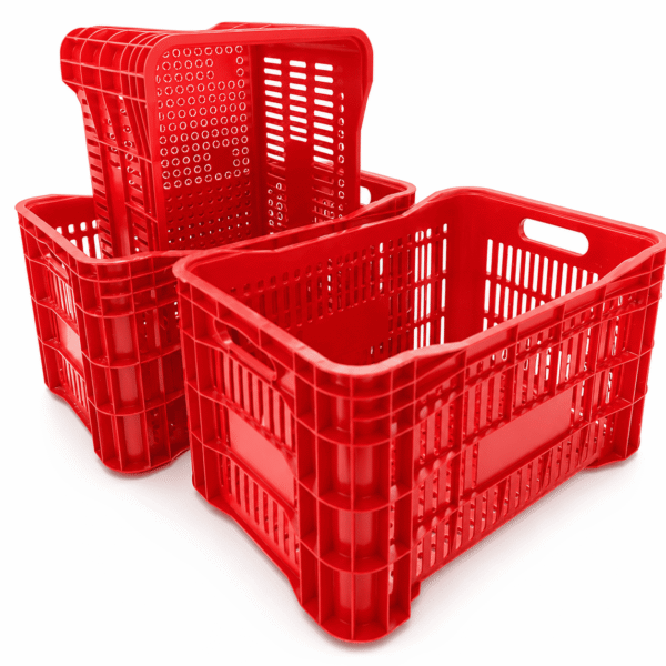 Kit 3 caixas plásticas AB-46L vermelha