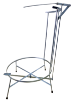 Lixeira plástica 100 litros branca com suporte e pedal - Imagem 3