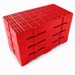 Estrado plástico 41x82x13cm vermelho - Imagem 4