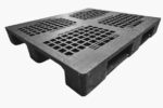 Pallet plástico 1200x1000x150mm PL1210-3 vazado com 3 runners cor preto