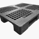 Pallet plástico 1200x1000x150mm PL1210-3 vazado com 3 runners cor preto