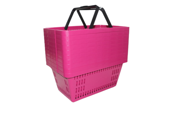 10 unidades cesta plástica para supermercado cp-16 de litros rosa pink da ABelt Industria e Comercio