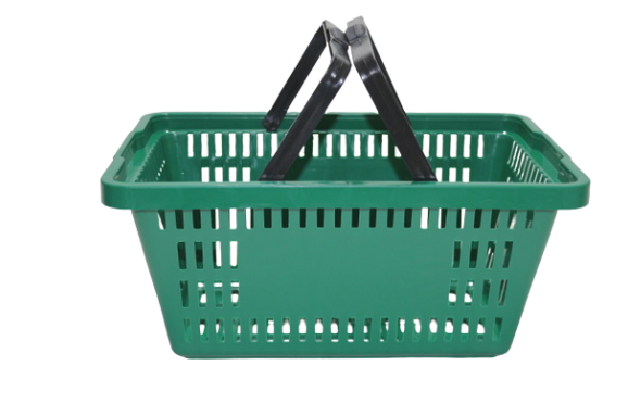Cesta de plástico com alça 16 litros verde da ABelt Industria e Comercio
