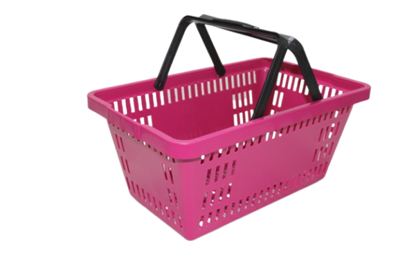 Cesta plástica com alça 16 litros rosa da ABelt Industria e Comercio