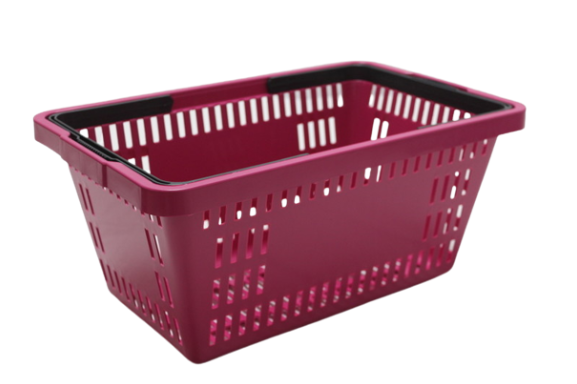 Cesta plástica para supermercado cp-16 litros na cor rosa da ABelt Industria e Comercio