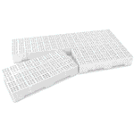 Piso plástico 41x82x13cm branco - Imagem 2
