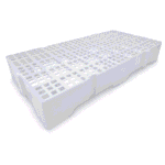 Estrado plástico 41x82x13cm natural 100% PEAD virgem para Câmara Frigorífica