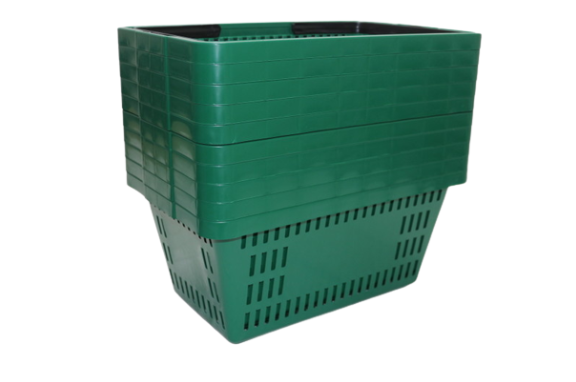 Kit 10 cesta plástica para supermercado cp-16 litros verde da ABelt Industria e Comercio