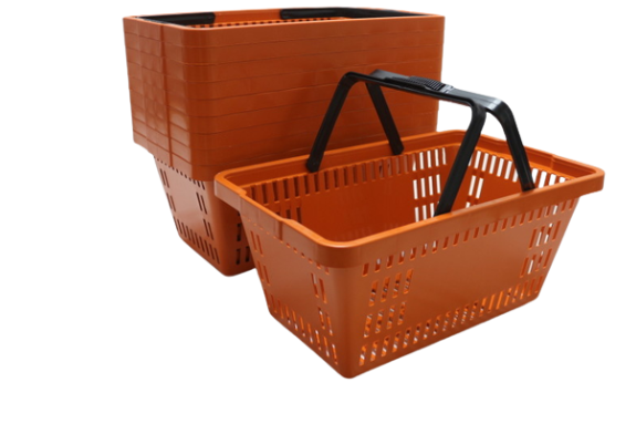 Kit 10 cestas de compras plástica 16 litros laranja ABelt Industria e Comercio