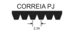 Correia Poly-V PJ 1371 5 Frisos Keiper - Imagem 4