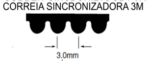 Correia Sincronizada 3M 570 x 8mm Keiper - Imagem 3