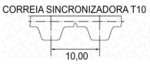 Correia Sincronizada T10 630 x 50mm Keiper - Imagem 2