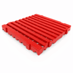 Piso plástico 50x50x5cm vermelho