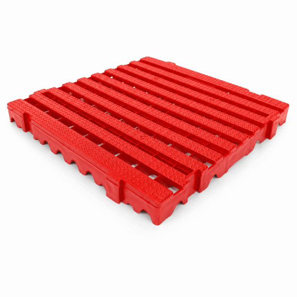 Piso plástico 50x50x5cm vermelho