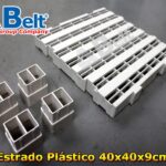 Estrado plástico 40x40x9cm branco