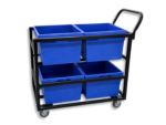 Carrinho Picking ou PTS (Put to Store) para 4 Caixas Plásticas com carga até 180 kg e/ou volumétrica de 260 litros: