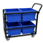 Carrinho Picking ou PTS (Put to Store) para 4 Caixas Plásticas com carga até 180 kg e/ou volumétrica de 260 litros: