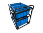 Carrinho Picking ou PTS (Put to Store) para separação de mercadorias do E-Commerce para 4 caixas plásticas modelo CP-61L de 61 litros - Imagem 7