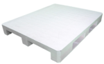 Pallet plástico 1200x1000x150mm PL1210-3L liso com 3 runners cor branco - Imagem 3