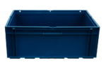 Caixa plástica KLT 6424 azul com fundo lego