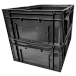 Caixa plástica KLT 6424 preto com fundo lego - Imagem 3
