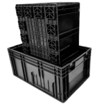 Caixa plástica KLT 6424 preto com fundo lego - Imagem 7