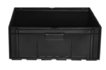 Caixa plástica KLT 6424 preto com fundo lego
