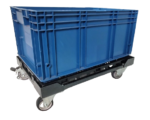 Carrinho tartaruga para caixa KLT modelo TransCaixa 180 com rodízios de diâmetro 75mm (3") - Imagem 12