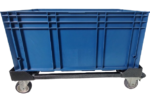 Carrinho tartaruga para caixa KLT modelo TransCaixa 180 com rodízios de diâmetro 75mm (3") - Imagem 10